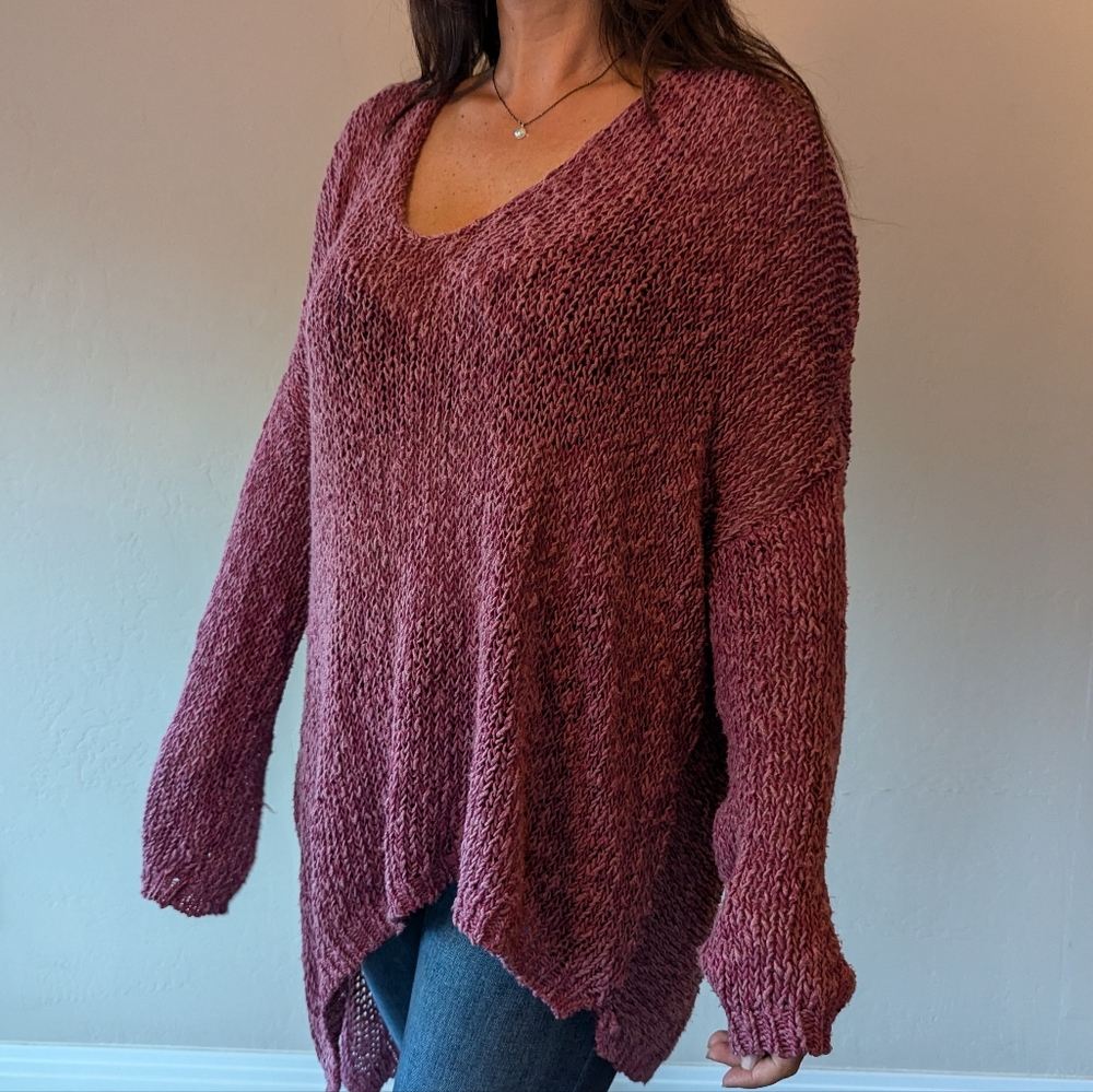 Knitted long sweater